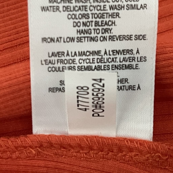 Orange Addition-Elle Women's Rib-Knit Halter Tank Top - Picture 7 of 7